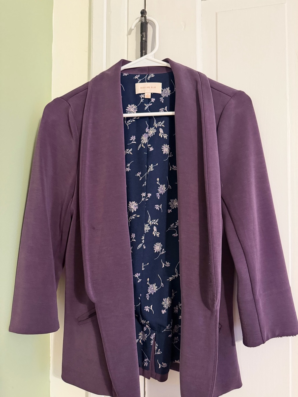 Skies Are Blue Purple Blazer